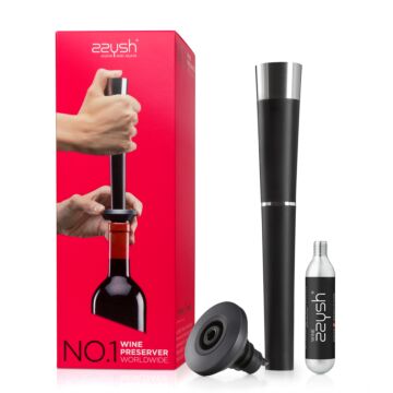 ZZYSH Starterpack Still Wine Preserver (incl 1x handset, 1x dop zwart, 1x cartridge)