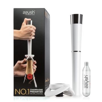 ZZYSH Starterpack Sparkling Wine Preserver (incl 1x handset, 1x dop wit, 1x cartridge)