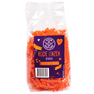 Rode linzen fusilli Your Organic Nature