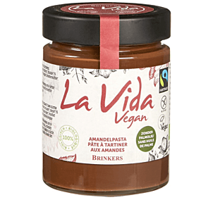 -Amandel-chocoladepasta La Vida Vegan ACTIE (THT: 08-2022)