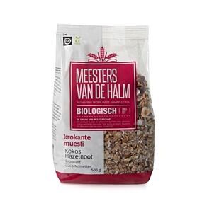 Krokante muesli kokos hazelnoten Meesters Van De Halm